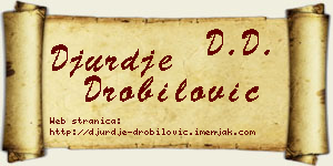 Đurđe Drobilović vizit kartica